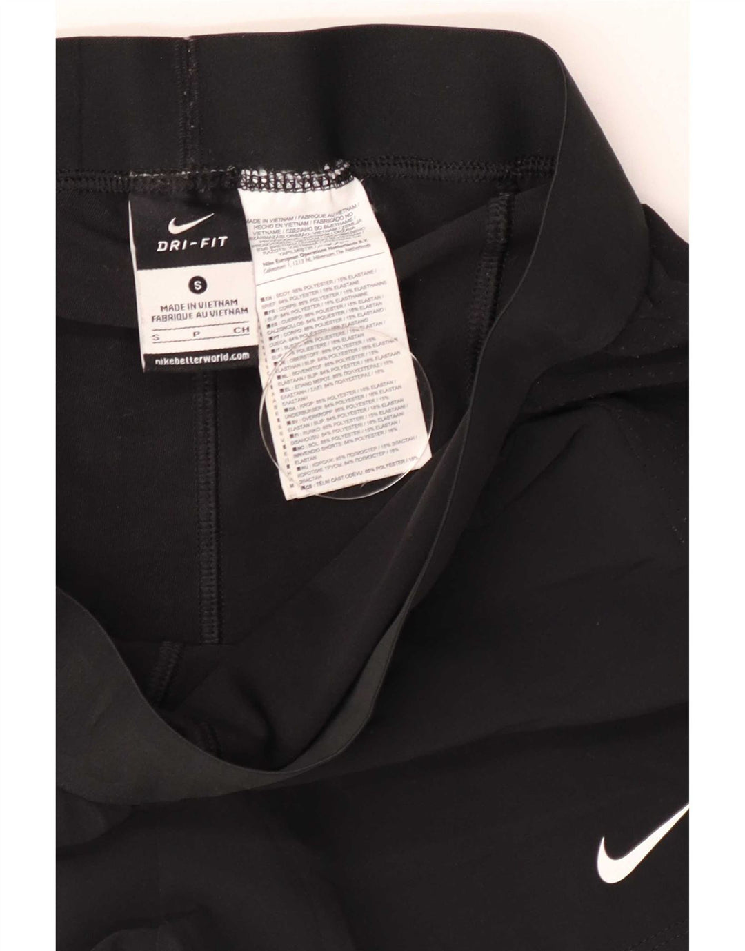 Damskie spodenki sportowe Nike Dri Fit UK 10, małe, czarne, poliestrowe