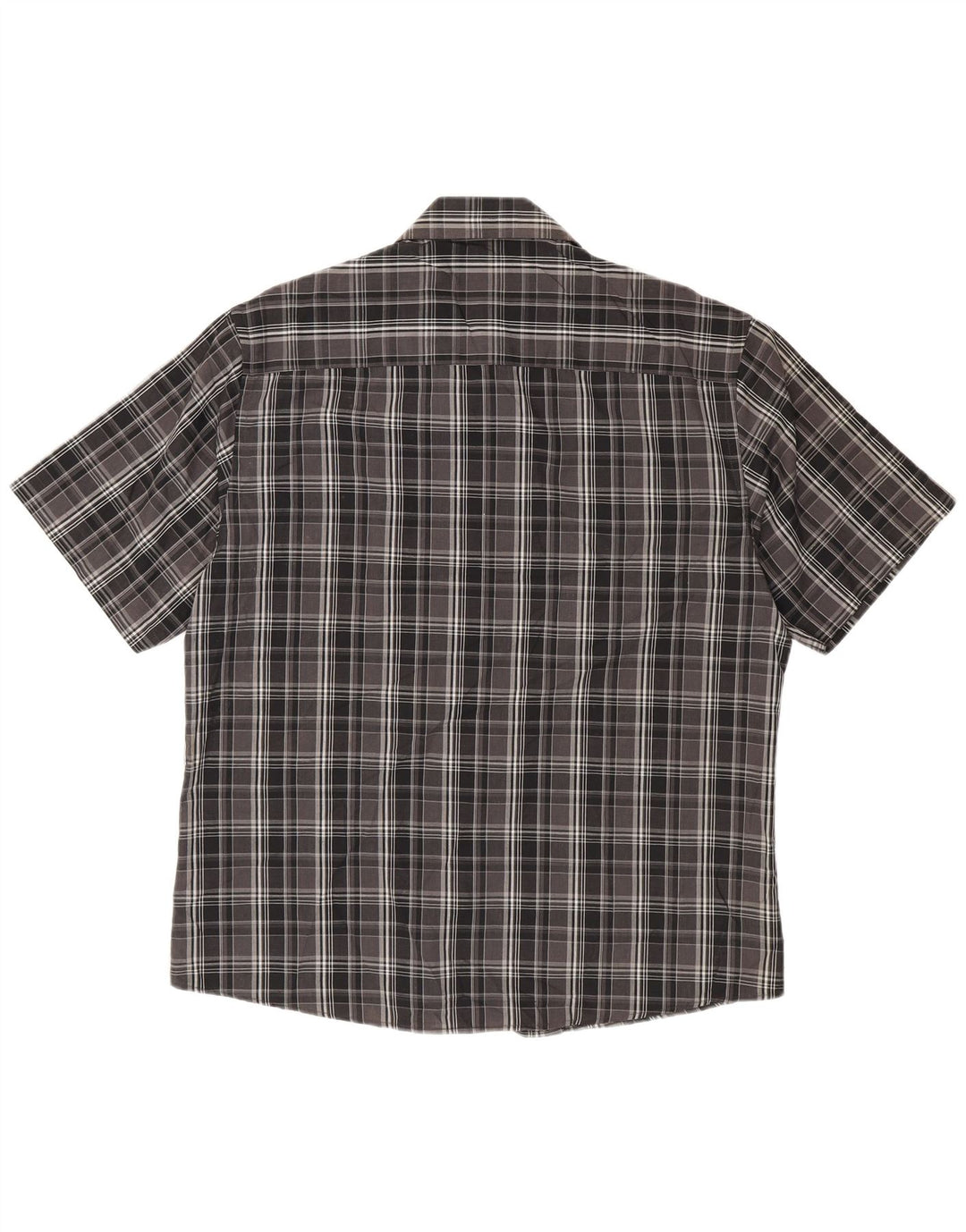 Męska koszula z krótkim rękawem Pierre Cardin XL w czarną kratkę, poliester