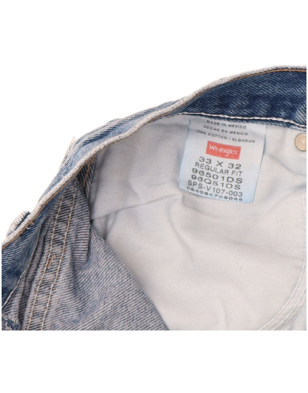 Męskie proste dżinsy WRANGLER W33 L32, niebieskie, bawełniane