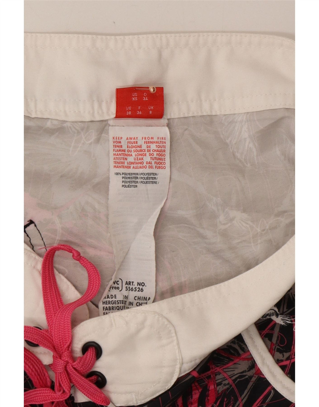 Damskie spodenki kąpielowe PUMA z abstrakcyjnym wzorem UK 8, małe, wielokolorowe