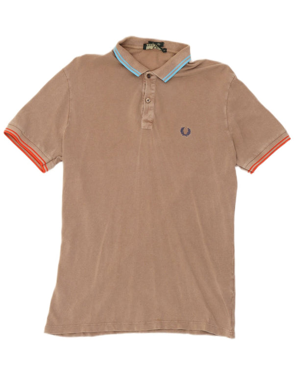 Męska koszulka polo o dopasowanym kroju Fred Perry, średnio brązowa, bawełniana