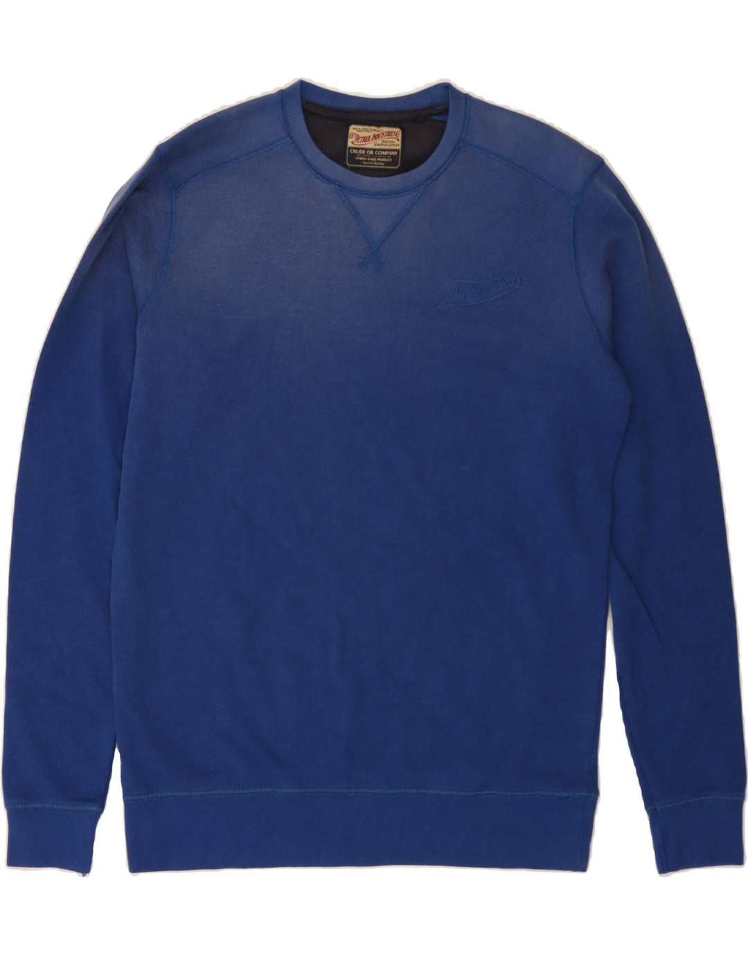 VINTAGE Mens Sweatshirt Jumper Large Blue Cotton Vintage Vintage and Second-Hand Vintage from Messina Hembry 