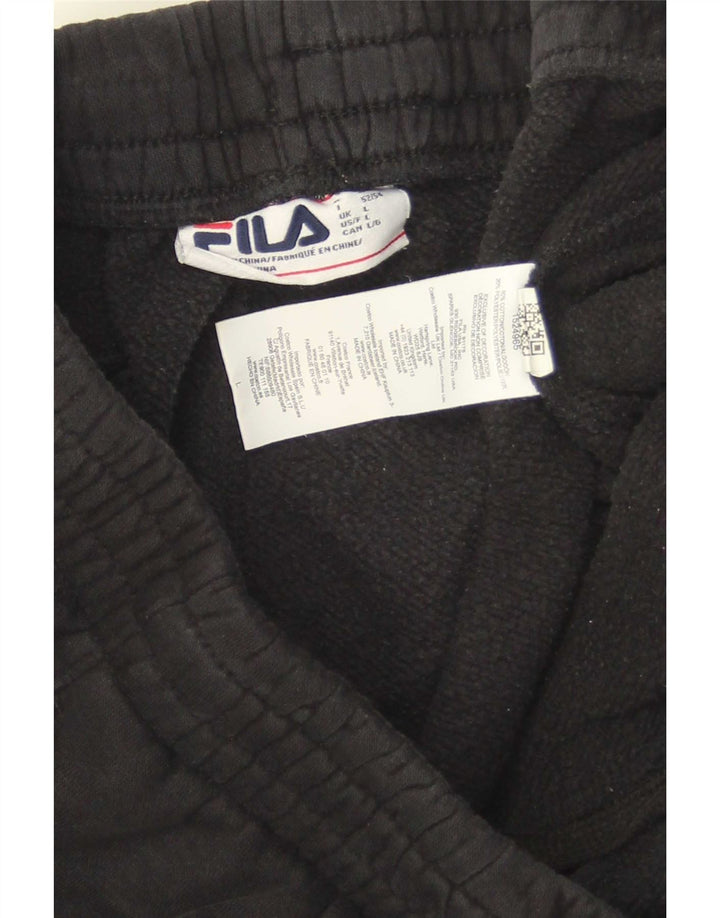 Męskie spodnie dresowe Fila Joggers, duże, czarne, bawełniane