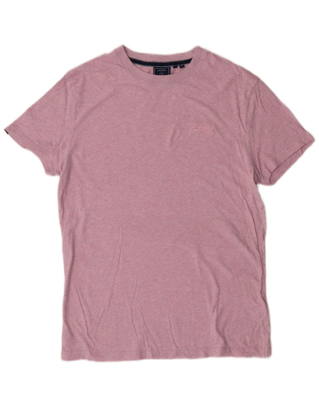 SUPERDRY Męski T-shirt Top Średni Różowy Bawełniany