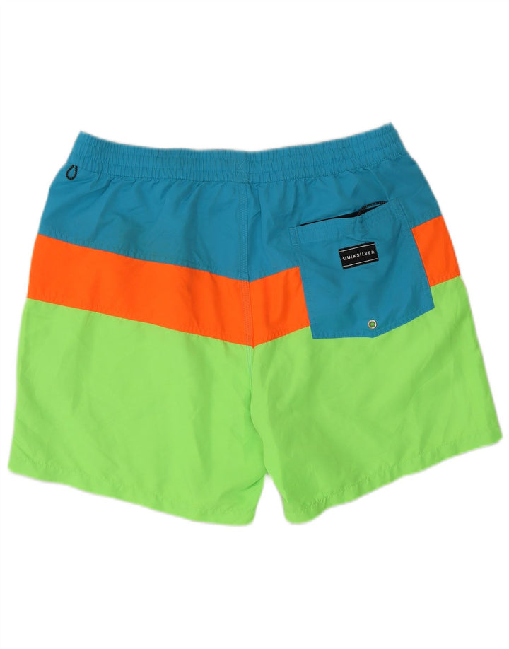 Męskie spodenki kąpielowe QUIKSILVER, duży, wielobarwny poliester z blokami kolorów