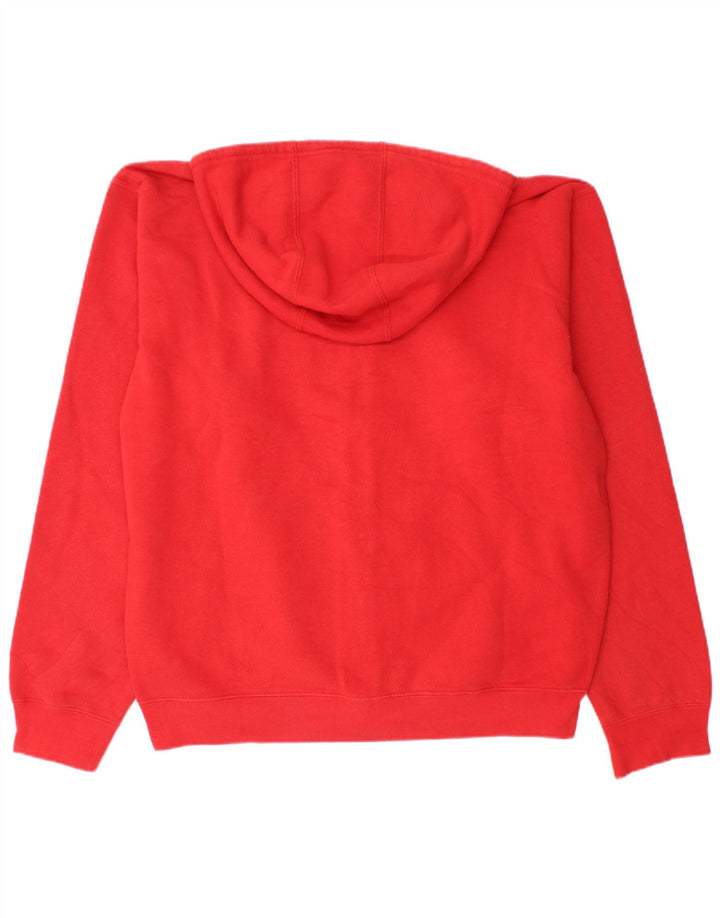 Męski sweter z kapturem i zamkiem błyskawicznym RUSSELL ATHLETIC, duży, czerwony, bawełniany