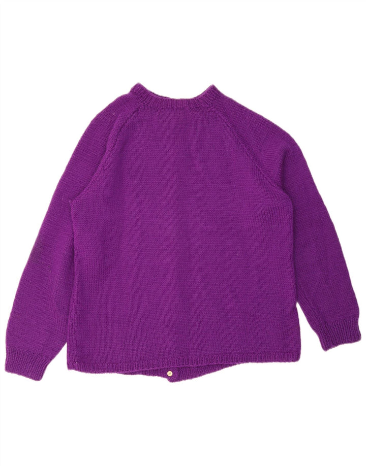 Sweter damski w stylu vintage, UK 14, średni fiolet