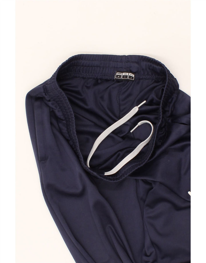 HUMMEL Mens Graphic Tracksuit Trousers Medium  Navy Blue Polyester Vintage Hummel and Second-Hand Hummel from Messina Hembry 