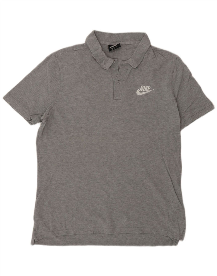 Męska koszulka polo Nike, duża, szara, bawełniana w plamki