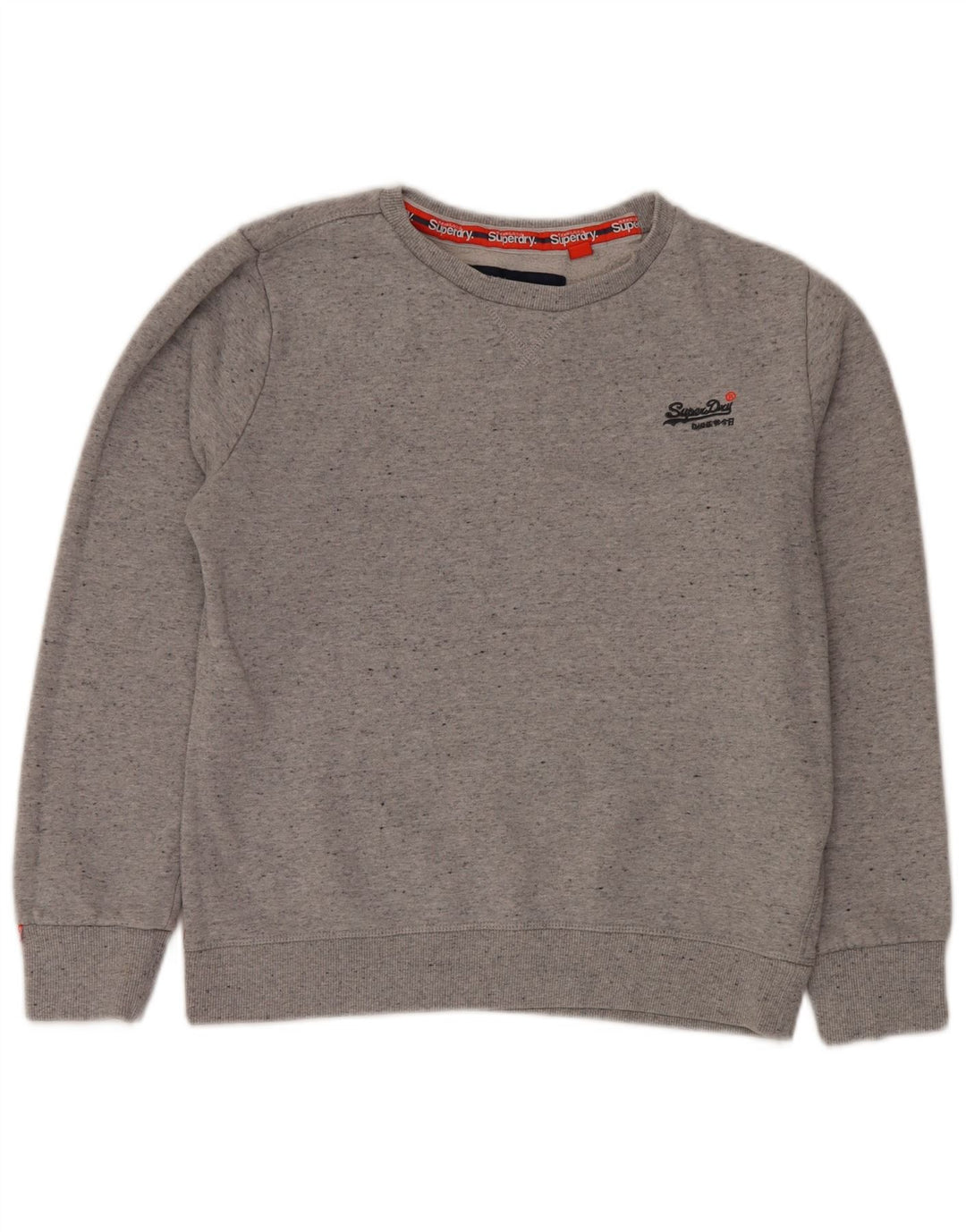 Damska bluza SUPERDRY UK 16, duża, szara, nakrapiana bawełna