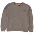Damska bluza SUPERDRY UK 16, duża, szara, nakrapiana bawełna