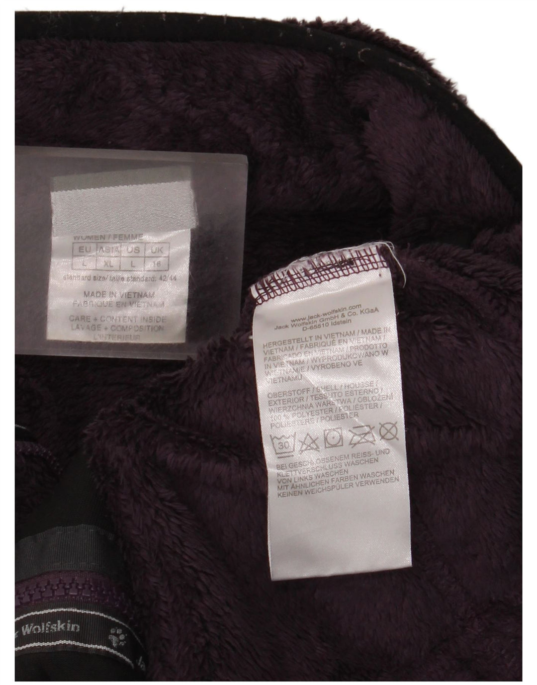 Damska kurtka polarowa Jack Wolfskin UK 16, duża, fioletowa, poliestrowa