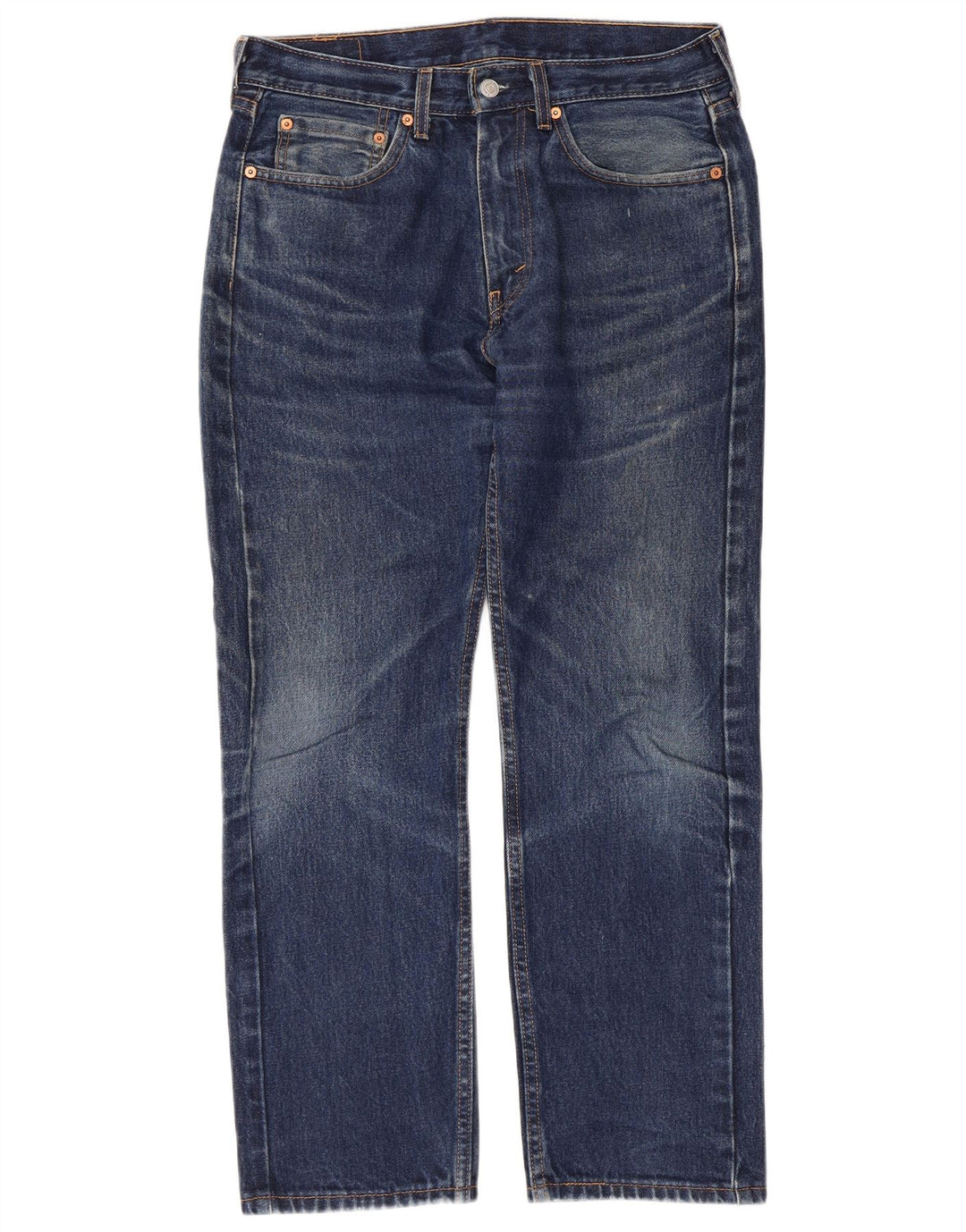 Męskie jeansy Levi's 505 Straight W32 L29 Niebieskie bawełniane