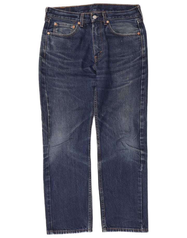 Męskie jeansy Levi's 505 Straight W32 L29 Niebieskie bawełniane