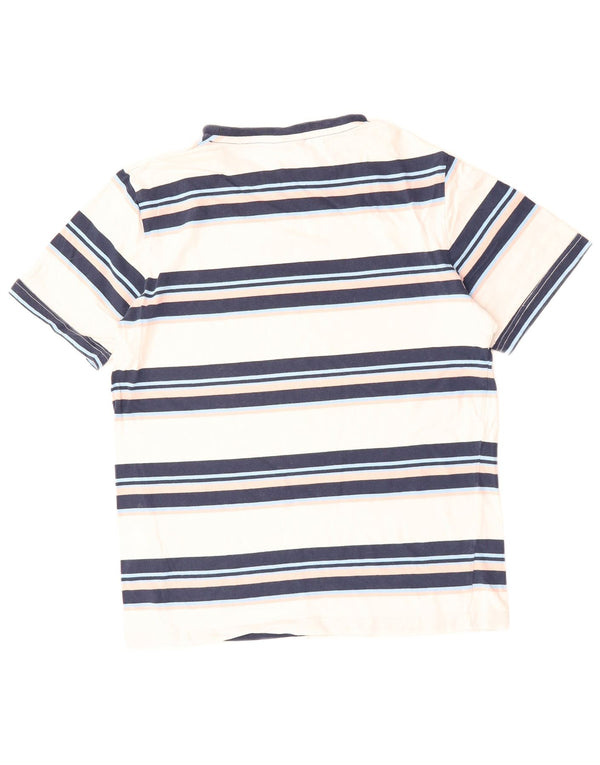 Damska koszulka z grafiką ELLESSE Top UK 16, duża, bawełniana w białe paski