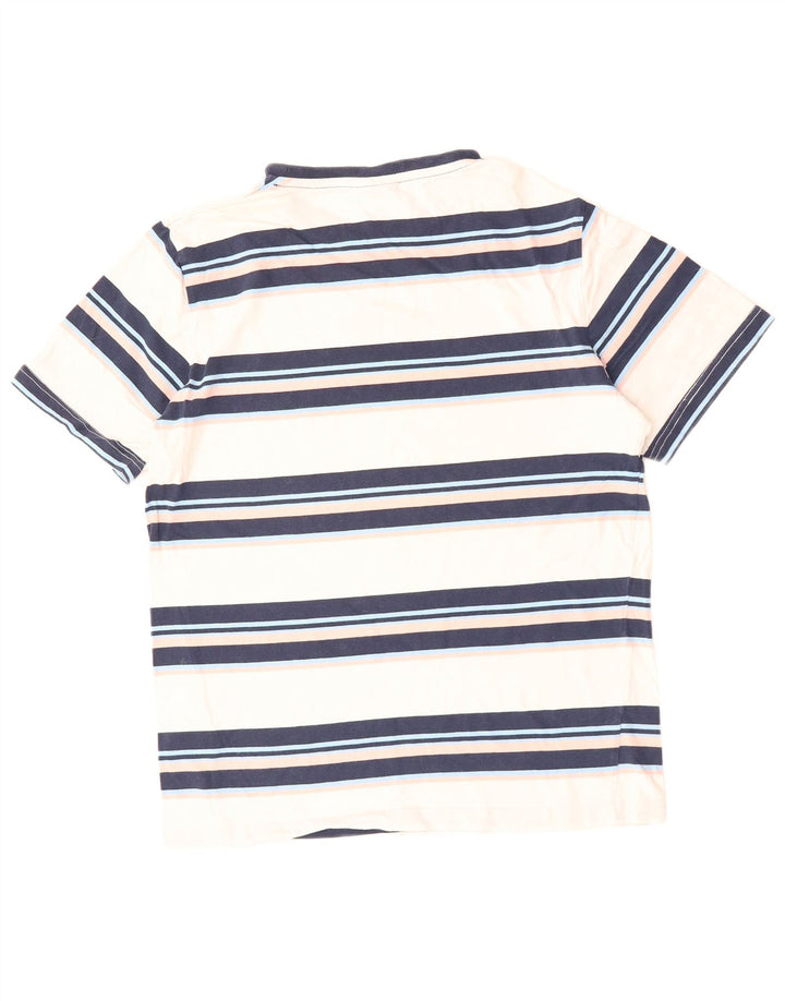 Damska koszulka z grafiką ELLESSE Top UK 16, duża, bawełniana w białe paski