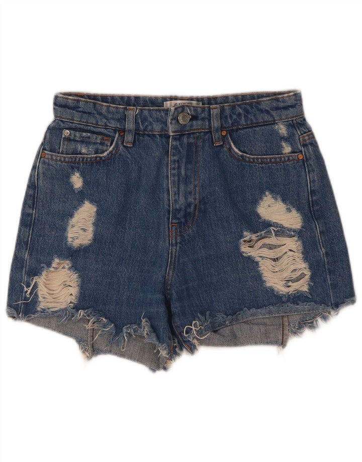 Damskie spodenki jeansowe Guess w trudnej sytuacji W25 XS, niebieskie, poliestrowe