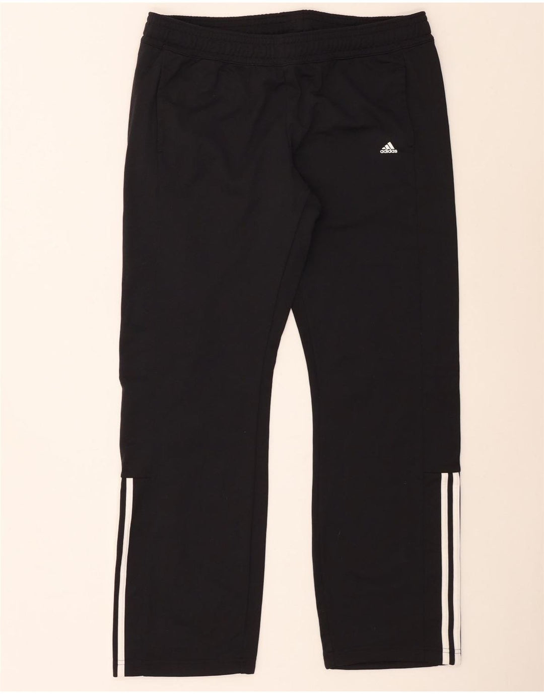 Damskie spodnie dresowe Adidas UK 16/18, duże, czarne, poliestrowe