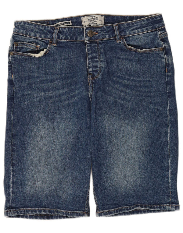 Damskie jeansowe bermudy Fat Face UK 12 Medium W30 Niebieskie bawełniane