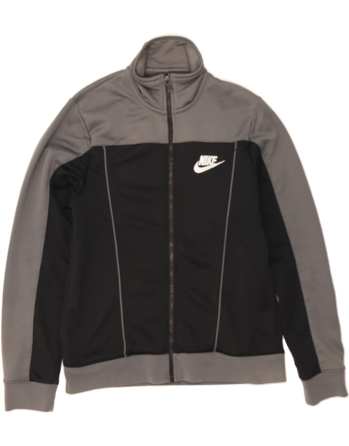 NIKE Mens Tracksuit Top Jacket Medium Black Colourblock Polyester Vintage Nike and Second-Hand Nike from Messina Hembry 