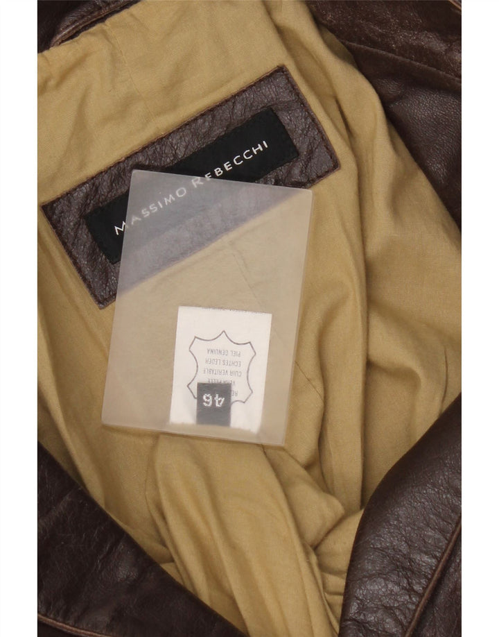 Damska marynarka zapinana na 2 guziki Massimo Rebecchi IT 46, duża brązowa