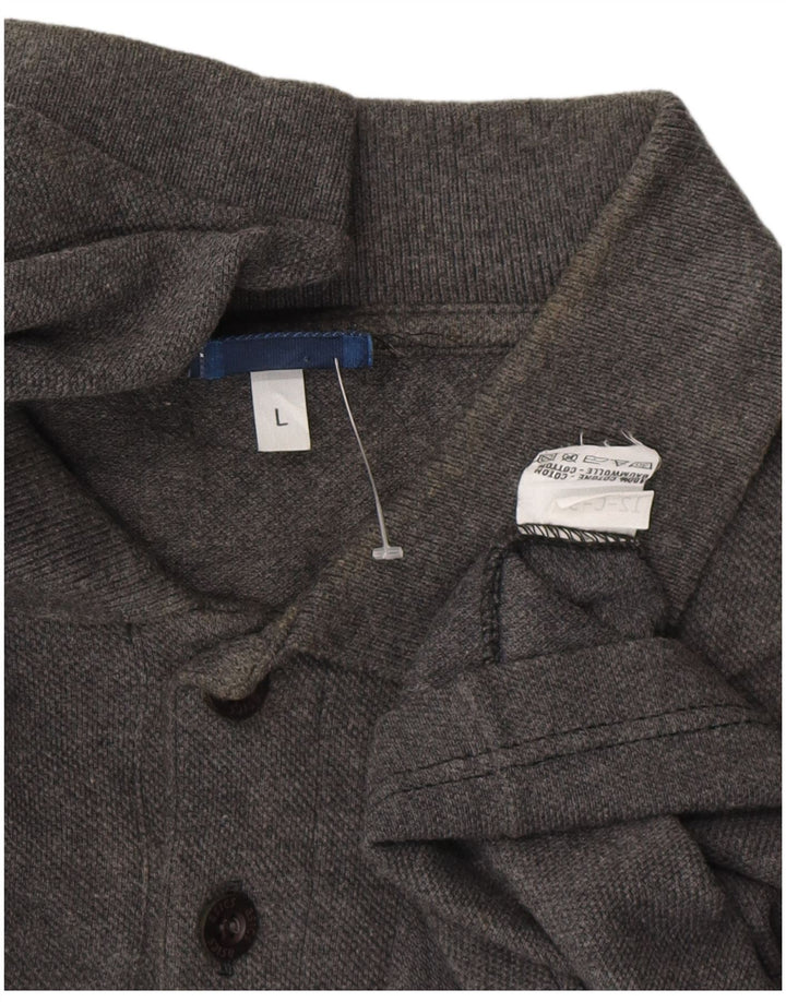 Męska koszulka polo ASICS, duża, szara, bawełniana