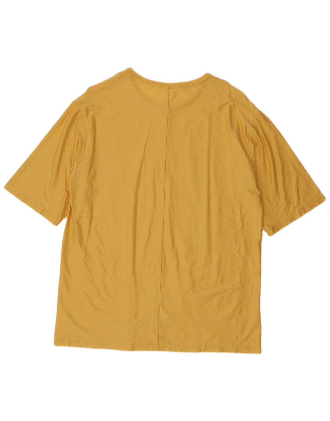 Cos Męski T-shirt Top, duży, żółty, bawełniany