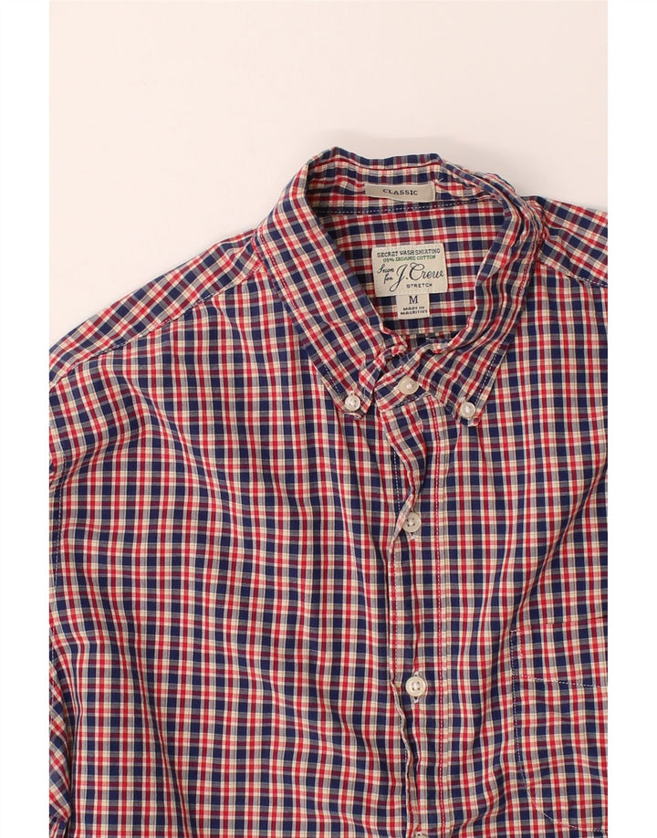 J. CREW Mens Classic Fit Shirt Medium Navy Blue Check Cotton Vintage J. Crew and Second-Hand J. Crew from Messina Hembry 