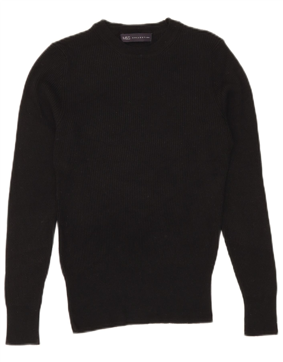Marks & Spencer Damski sweter z okrągłym dekoltem, UK 10, mały, czarny