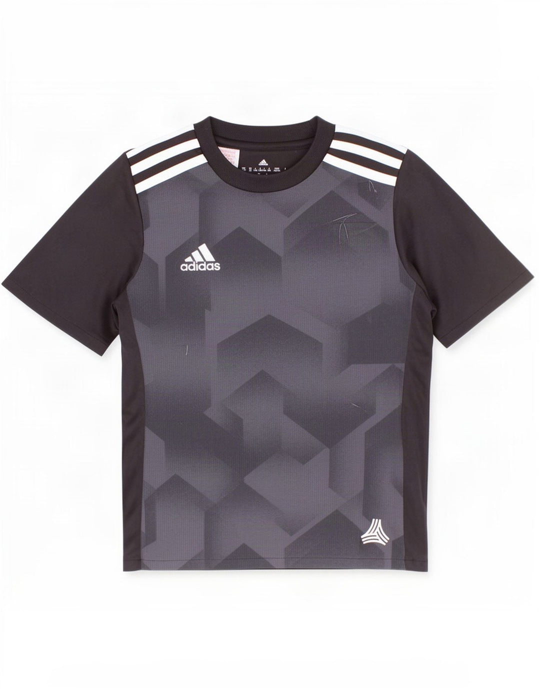Adidas Chłopięca koszulka Climalite Top 7-8 lat Czarny geometryczny poliester