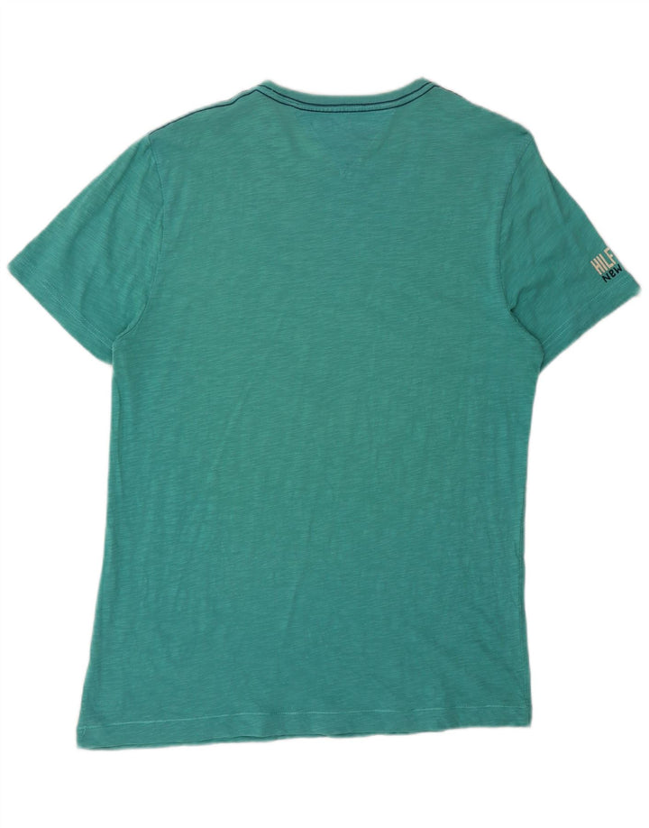 Męski T-shirt z grafiką Tommy Hilfiger, średni zielony