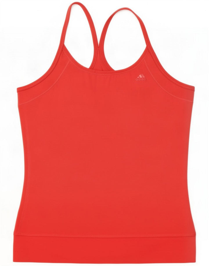 Damska kamizelka Adidas Climalite Top UK 12 Średni Czerwony Poliester