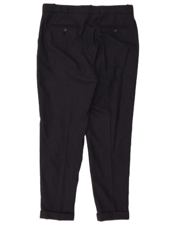 Spodnie garniturowe damskie Massimo Dutti EU 38 Small W28 L26 Granatowe w cętki