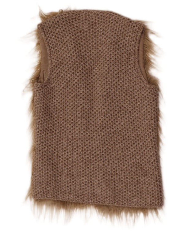 Damski sweter bez rękawów Benetton UK 10 Small Beige