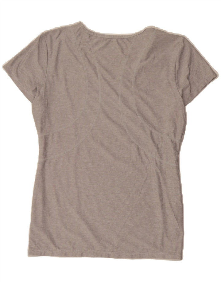 REEBOK Womens T-Shirt Top UK 12 Medium Grey Polyester Vintage Reebok and Second-Hand Reebok from Messina Hembry 