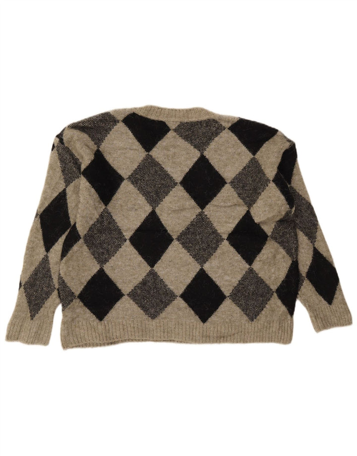 Marks & Spencer Damski sweter z dekoltem w kształcie litery V, UK 14, średni khaki