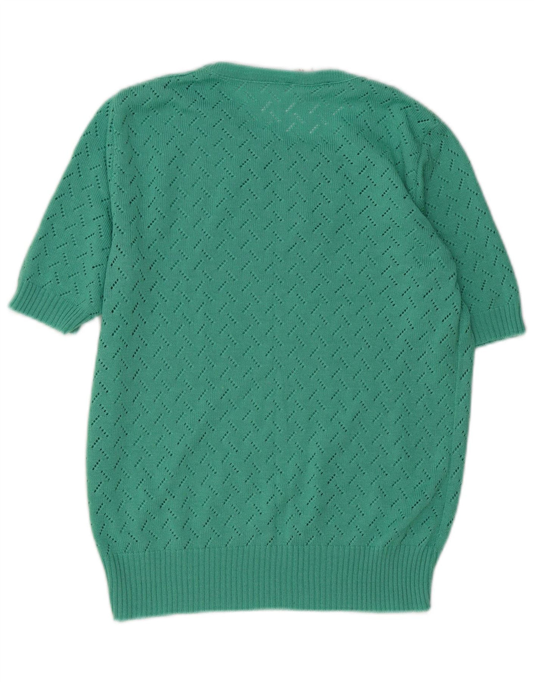 Sweter damski w stylu vintage z okrągłym dekoltem IT 44 Średni zielony poliakryl