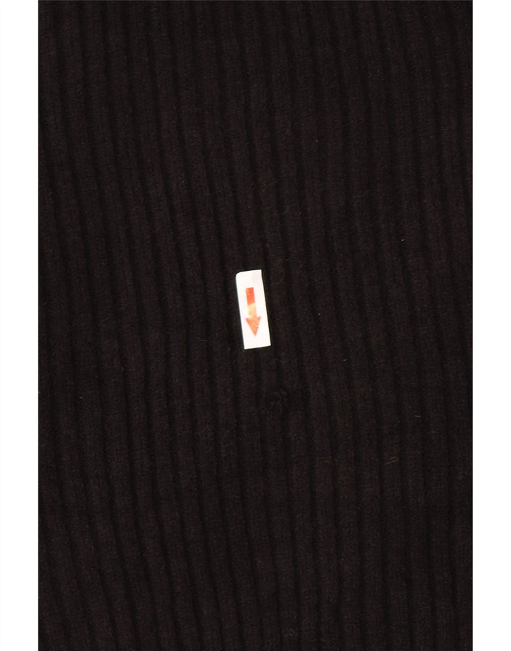 Damski sweter Zara Crop Oversize z golfem UK 16, duży, czarny