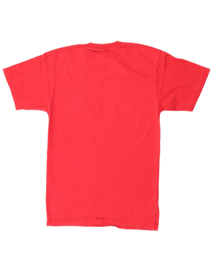 Męski T-shirt Vans o klasycznym kroju z grafiką, mały, czerwony, bawełniany
