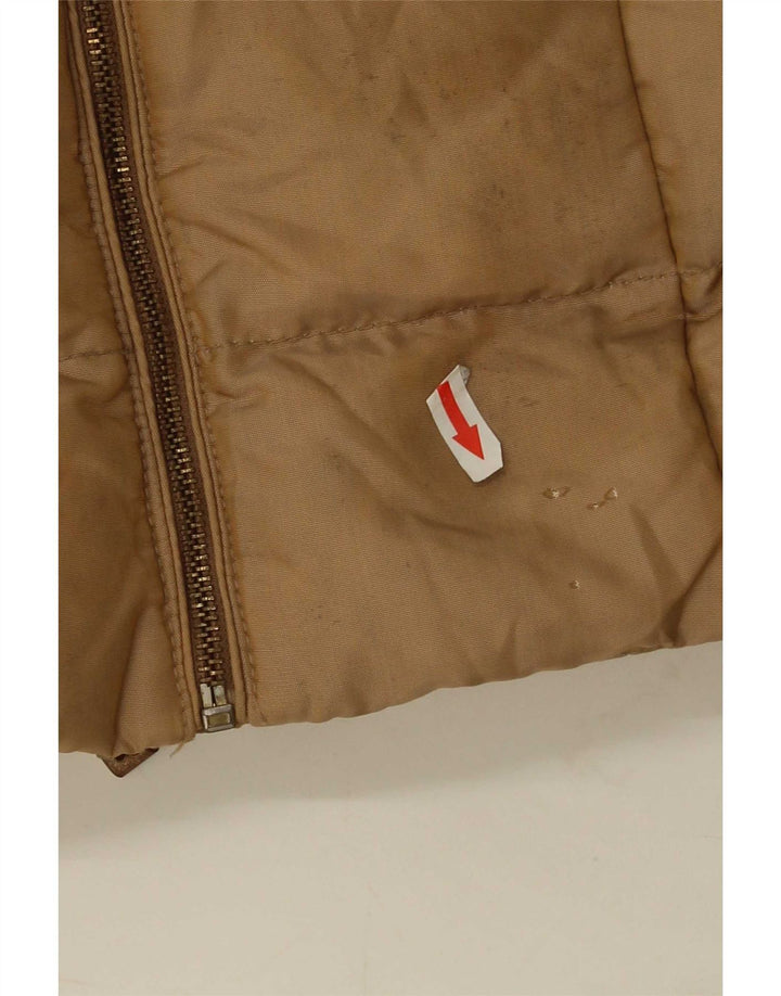 Ocieplany płaszcz damski Zara UK 10, mały, brązowy nylon