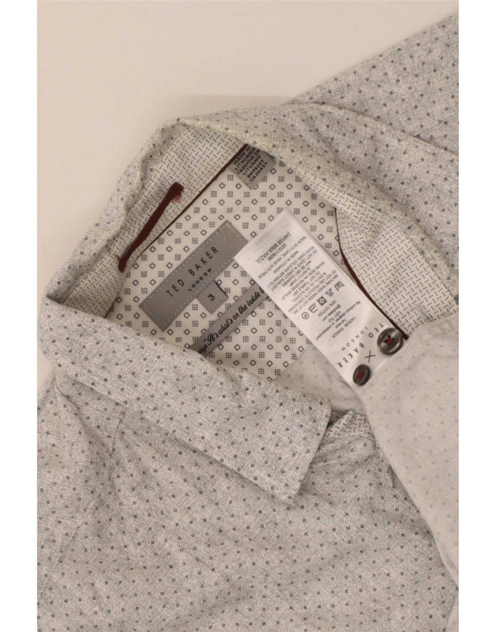 Koszula męska Ted Baker, rozmiar 3, średnia, szara, bawełniana w cętki