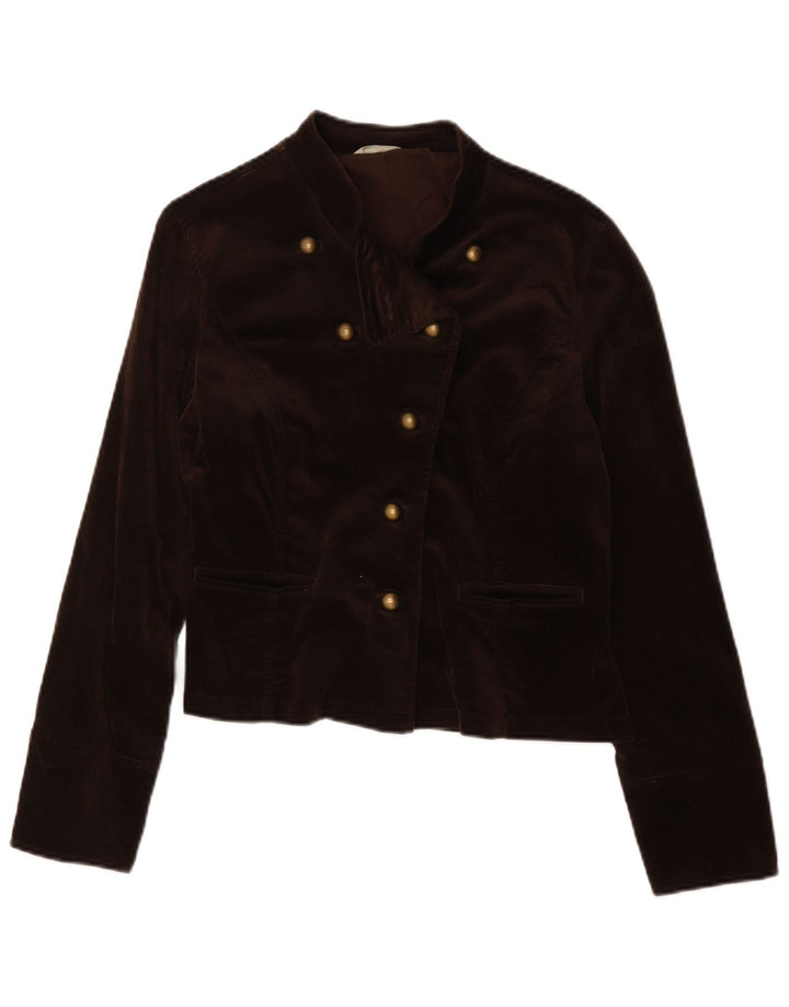 Marks & Spencer Damska marynarka zapinana na 5 guzików, UK 14, średni brąz