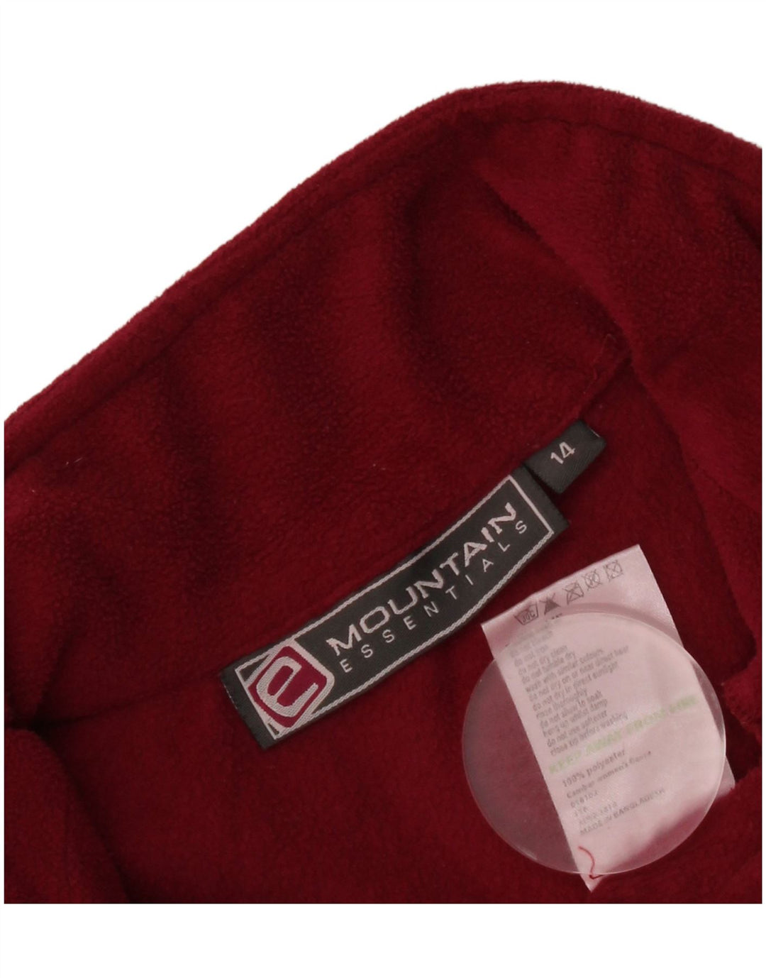 Damski sweter polarowy Mountain Essentials z zamkiem błyskawicznym UK 14, duży, czerwony poliester