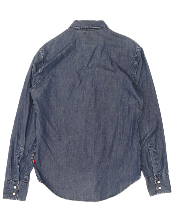 Męska koszula dżinsowa Levi's Slim Fit, mała, granatowa, bawełniana