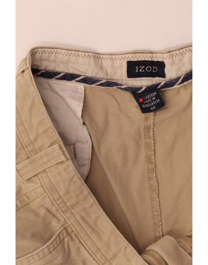 Męskie spodenki bojówki Izod W40 XL beżowa bawełna