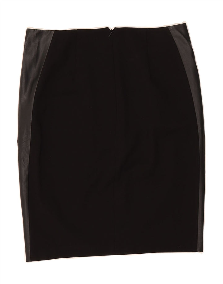 FENN WRIGHT MANSON Womens Pencil Skirt UK 14 Large W32  Black Colourblock Vintage Fenn Wright Manson and Second-Hand Fenn Wright Manson from Messina Hembry 
