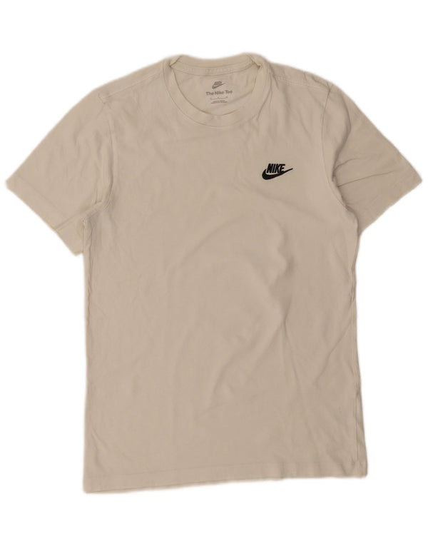 T-shirt męski Nike, mały, biały, bawełniany