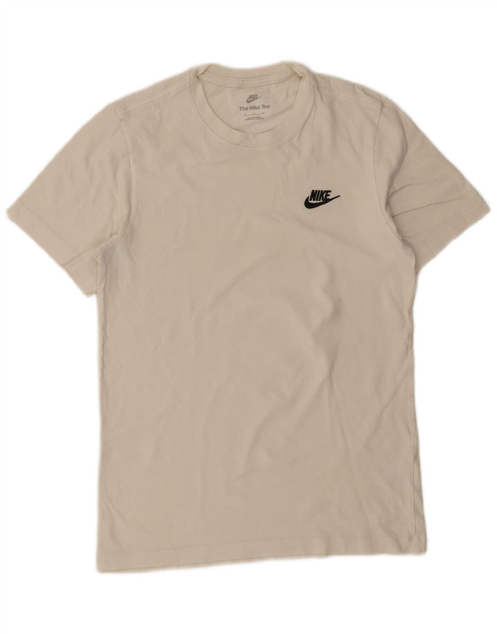 T-shirt męski Nike, mały, biały, bawełniany