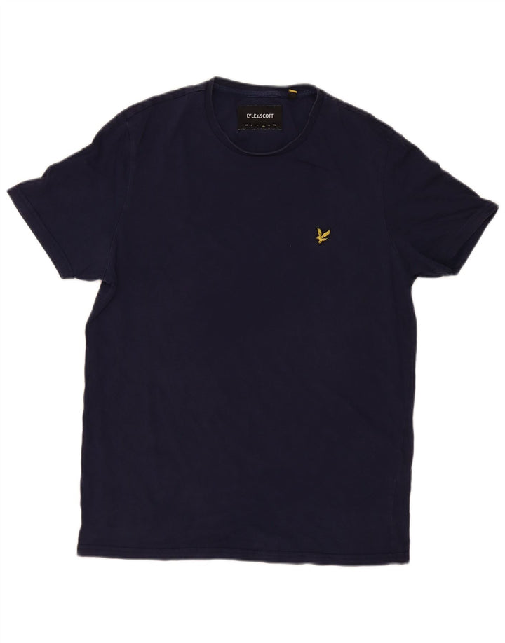 Lyle & Scott Męski T-shirt Top, duży, granatowy, bawełniany