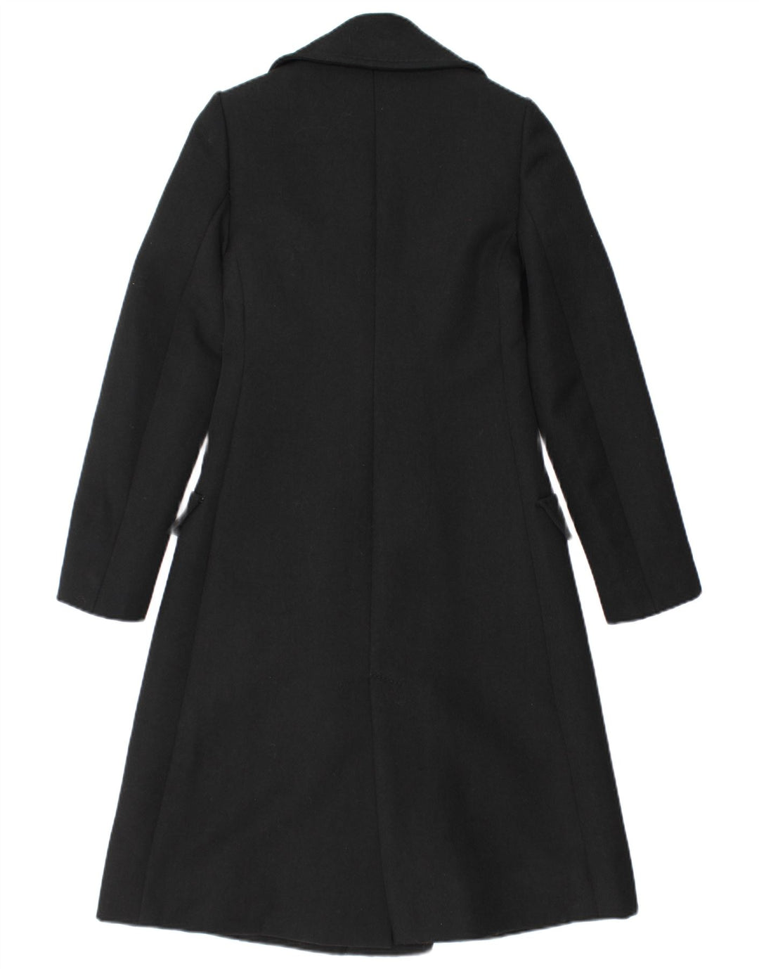 GENNY Womens Double Breasted Coat IT 42 Medium Black